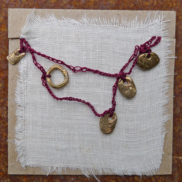 nine charm double-wrap bracelet – kata golda handmade