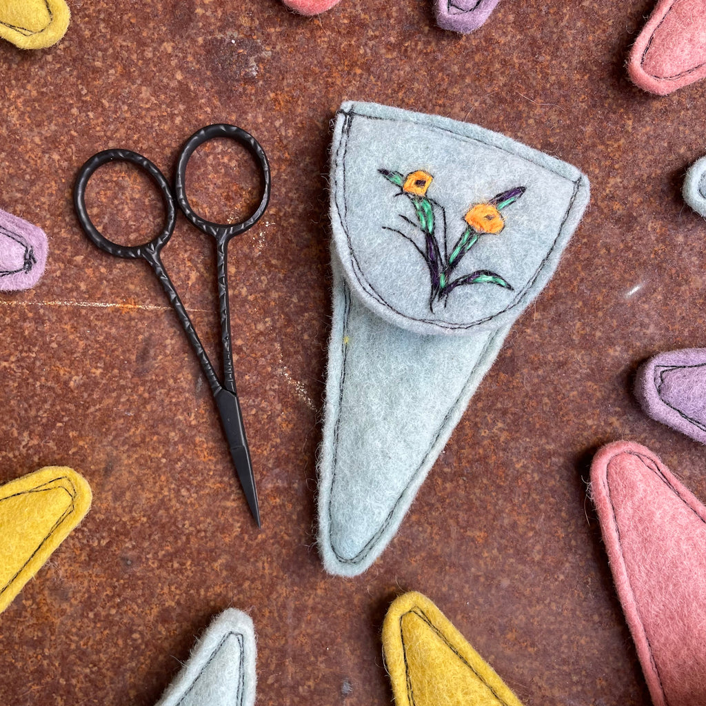 plant-dyed botanical scissor slips