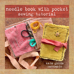 plant-dyed needle book with pocket