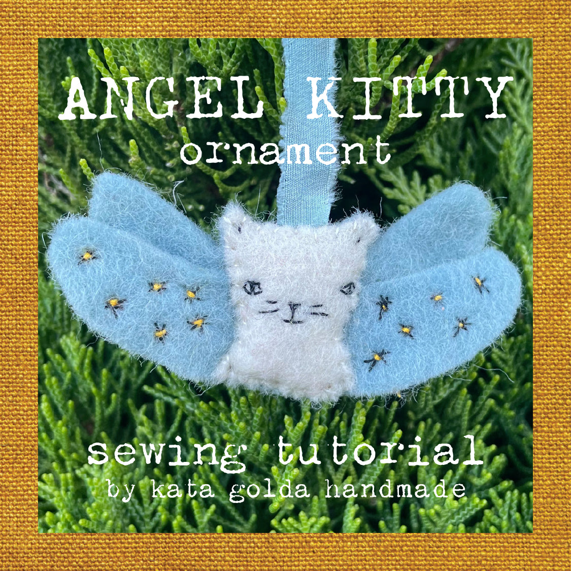 free sewing tutorial: angel kitty ornament – kata golda handmade