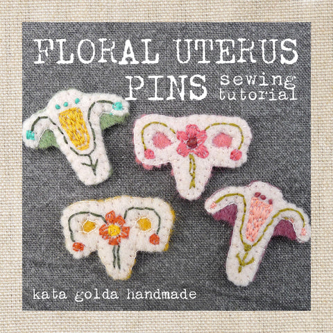 free sewing tutorial: floral pins – kata golda handmade