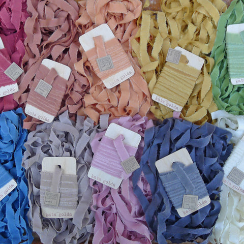 plant-dyed silk ribbon