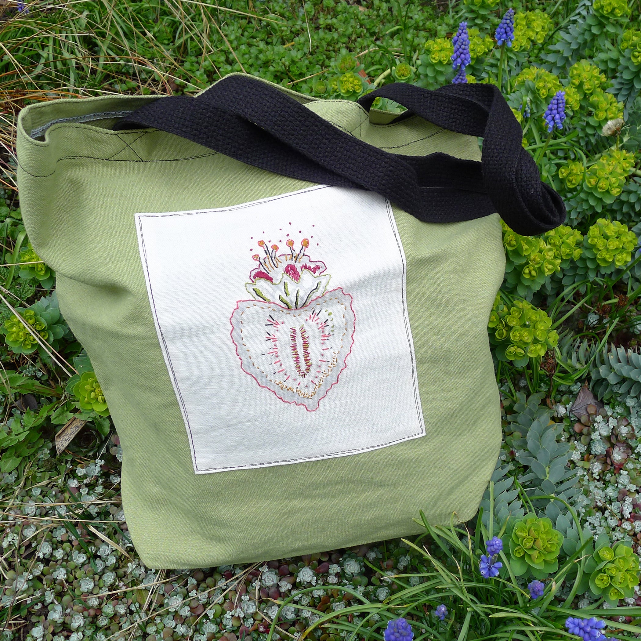 Tote Bag With Patches 